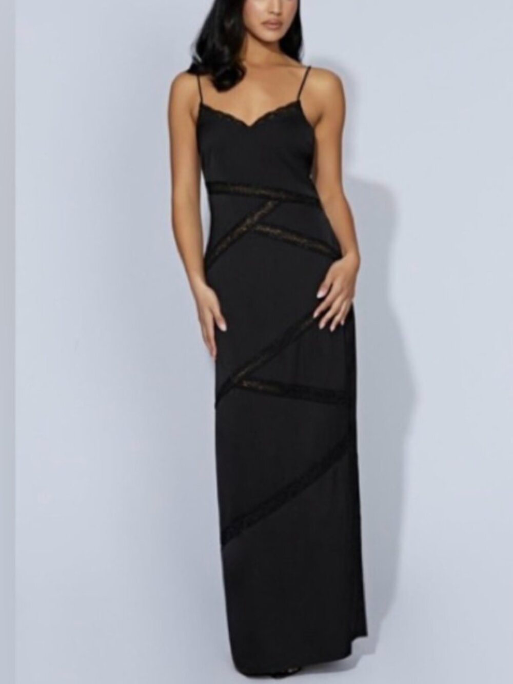 Meshki PRUE Spliced Lace Maxi Dress